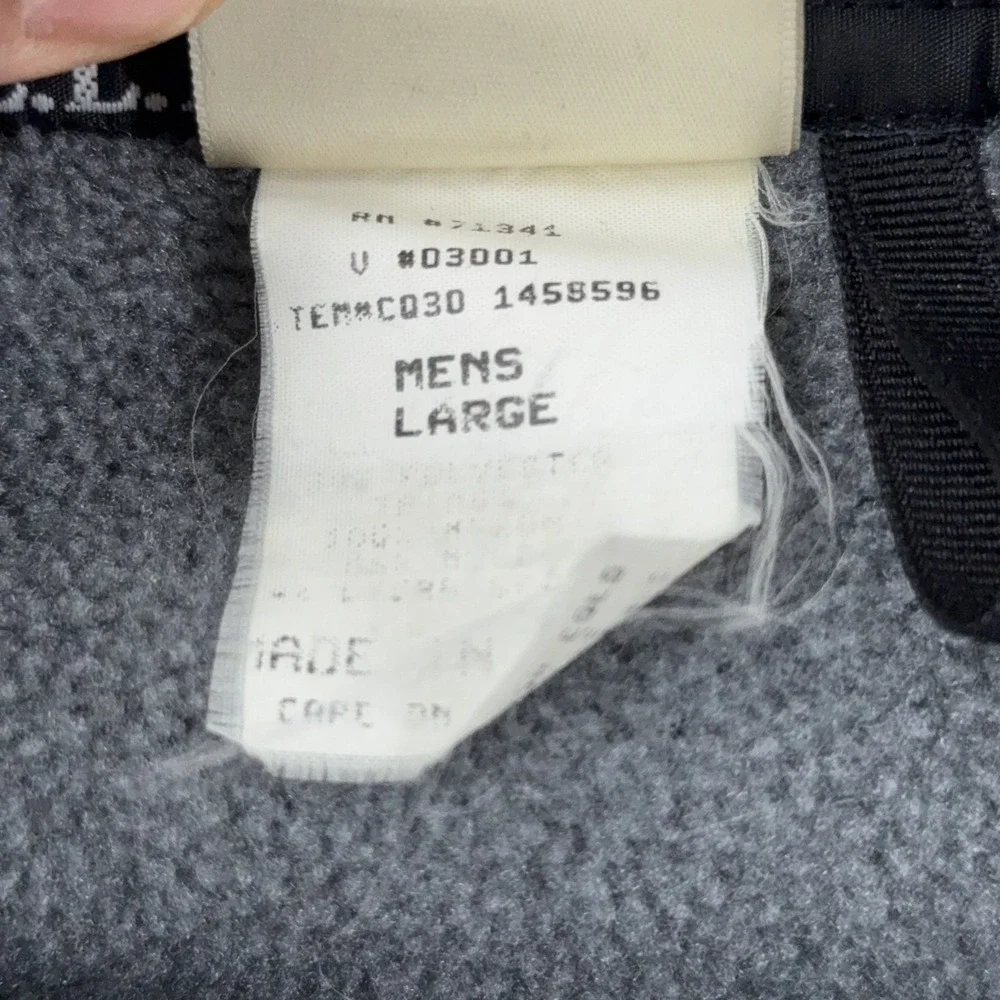 LL Bean Jacket FITS XL (Tag‎ L) Gray Full Zip Fleece Outdoor Layer Warm